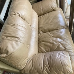 本革のソファーの画像