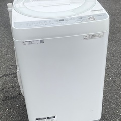 【RKGSE-765】特価！シャープ/SHARP/7kg/全自動洗濯機/ES-GE7B-W/中古/2018年製/当社より近隣地域無料配達