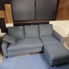 ?美品?オットマン付きソファー(３人掛け)