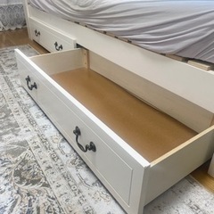 ベッド 🛌✨ コンセント付き ホワイト フレンチ ガーリーの画像