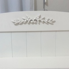 ベッド 🛌✨ コンセント付き ホワイト フレンチ ガーリーの画像