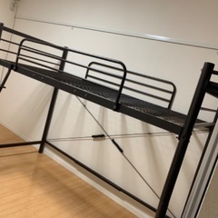 ロフトベッド　ロータイプ　パイプ　高さ151.5cm