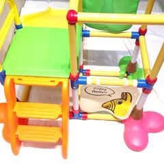 ★5498★Rody GYM&SLIDE ロディ ジム＆すべり台 2Way遊具 2パターン 滑り台 ジャングルジム　コンパクト収納の画像