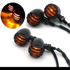 オートバイバイク汎用砲弾型LEDウインカー４個セット