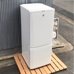 30日迄！送料無料★三菱 146L 冷蔵庫【MR-P15EC-KW】 三菱（MITSUBISHI） 爆買 中古 冷蔵庫 一人暮らし 146L ボトム