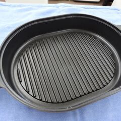 両手グリルパン 蓋付き 強化ガラス製器具 和平フレイズ 縦34㎝ 横25.5㎝ 西岡店の画像