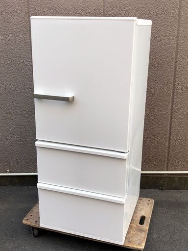 ㉛【税込み】美品 アクア 272L 3ドア冷蔵庫 AQR-27K ロータイプ ホワイト 21年製【PayPay使えます】