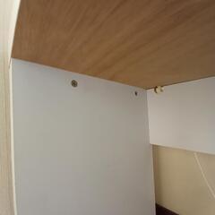 木製一枚板シンプル長机(移動引き出し付)の画像