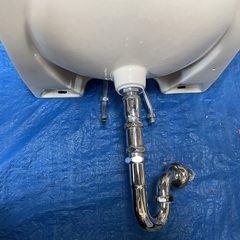 洗面器 混合水栓　排水管付き INAX L-176 ②アイボリーの画像