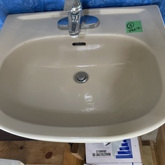 洗面器 混合水栓　排水管付き INAX L-176 ③　アイボリーの画像