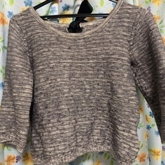 ファー付きニットの画像