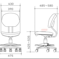 コイズミ　学習椅子　デスクチェアーの画像