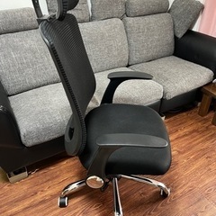 ■タンスのゲン オフィスチェア ハイバック 跳ね上げ式アームレスト ヘッドレスト メッシュ ランバーサポート ロッキング ブラックの画像