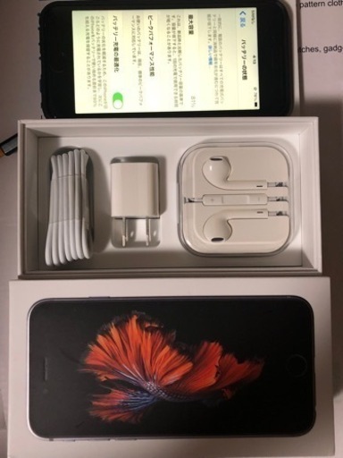 iPhone6s 64GB SIMフリー版 スペースグレイ 付属品未使用 箱あり