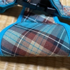 犬用 ハーネス 青チェックの画像