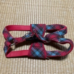 犬用 ハーネス 赤チェック