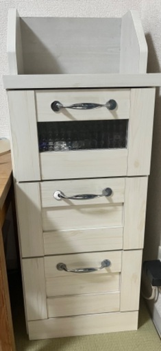 収納引き出し、棚　白