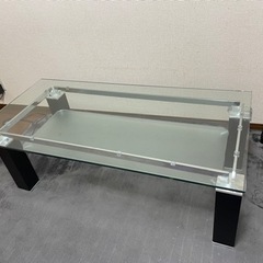 未使用　ガラス　ローテーブル　ニトリ NITORI ニトリ ガラス センターテーブル ローテーブル ガラステーブル