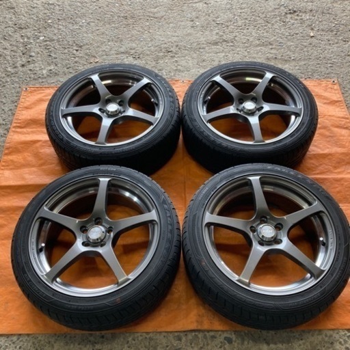?プリウス等215/45R17 7分山ラジアルタイヤ&アルミホイールセット