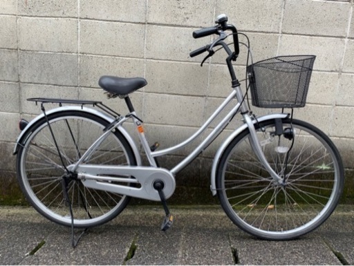 【26インチ自転車】サイモト自転車製　LEDダイナモライト付　変速なし　リヤキャリア付　美品❗️若林自転車　膳所店　SALE❗️