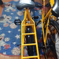 黄色 ハマー 折り畳み自転車 荷台付きの画像