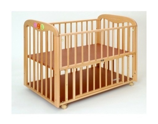 ディズニー ★ ベビープー&フレンズ KATOJI ベビーベッド キャスターつき・床板3段階調整可