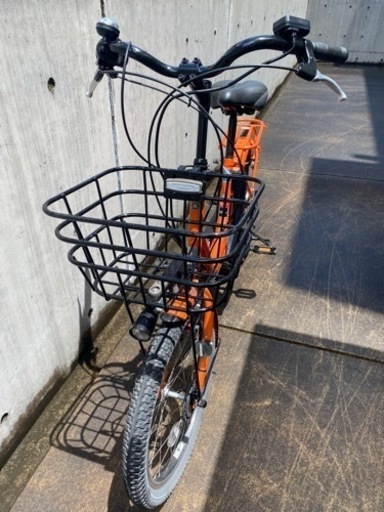 中古 電動自転車 美品 引き取り限定 オレンジ