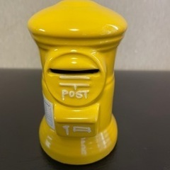 【新品】郵便ポスト型貯金箱（黄色）の画像