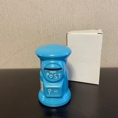 【新品】郵便ポスト型貯金箱（水色）の画像