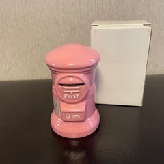 【新品】郵便ポスト型貯金箱（ピンク色）の画像