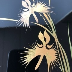 お盆/丸盆・会津ぬり30×2cm 蘭 未使用/長期保管品の画像