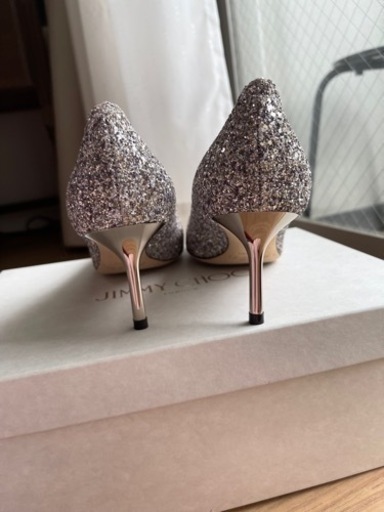【ほぼ未使用】ジミーチュウ　グリッター　パンプス　サイズ38 24.5cm