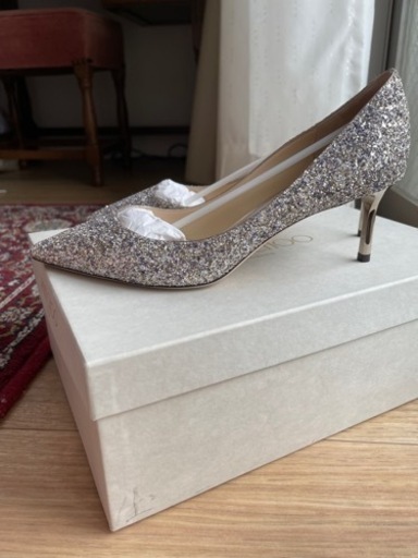 【ほぼ未使用】ジミーチュウ　グリッター　パンプス　サイズ38 24.5cm