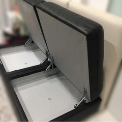 クッション別売り　上質な座り心地！最終値下げ収納つきIKEAで1番高かったセミオーダーソファの画像