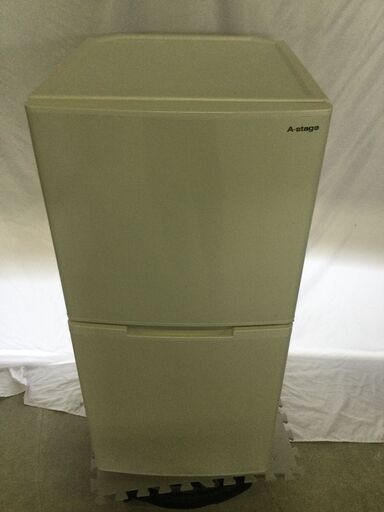 A-Stage 2020年製 2ドア冷蔵庫 RZ-123W 123L 説明書付き 自動霜取り機能搭載 耐熱性天板 省エネ
