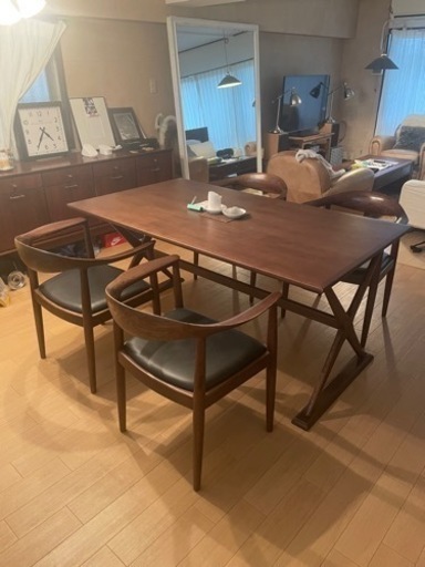 高級ダイニングテーブル+椅子4脚