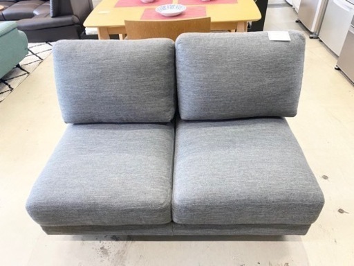 2人掛け ソファ グレー系 コンパクト