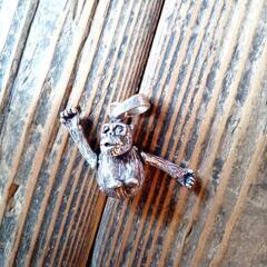 動くシルバーペンダントトップ#４　ゴリラ　高さ約１.５cm