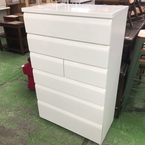 ニトリ 6段チェスト　WISH3 80HC-WH