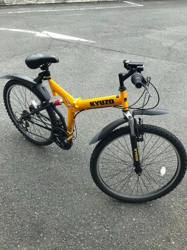 新入荷！！　KYUZO　折りたたみ自転車　KZ-104　イエロー　26インチ