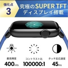 未使用新品 スマートウォッチ ブラックの画像