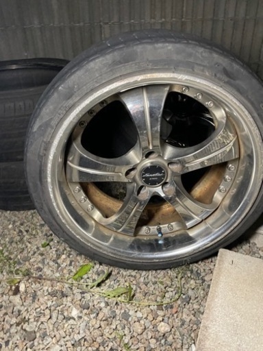 WORK ユーロライン　18インチ9.5j ＋45 2本　深リム　引っ張りタイヤ　サイルン