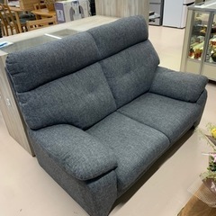 極美品　2人掛けソファ 布張り ヤマダオリジナル グレー ハイバック　背もたれ脱着式