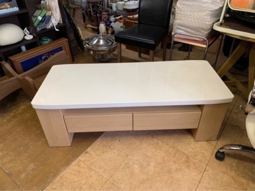 ニトリ　マガジンラック収納引き出し付きセンターテーブル　美原店