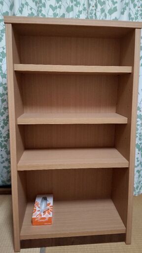 【本日最終】【美品】【大川家具】頑丈棚板のシンプル本棚・オープンラック