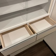 【決まりました】食器棚 キッチン収納 ホワイト / アイボリー 木目調 の画像