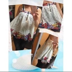 インポート店購入✨ラスト１点✨花モチーフ✨キャミTOPS✨の画像