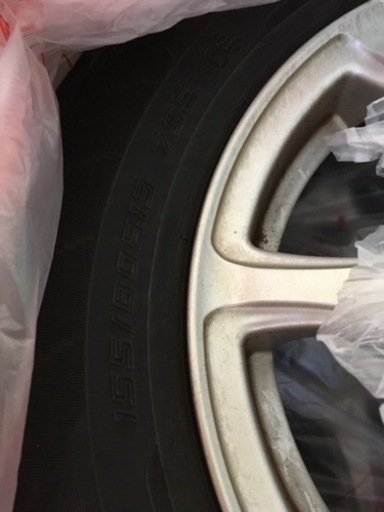 【取引中】アルミホイール付き夏タイヤ155/80R13