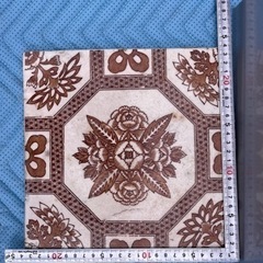 希少明治、昭和初期タイル　博物館展示品の画像