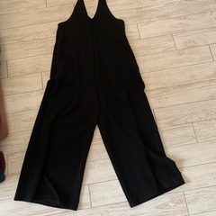 ワッフル素材サロペットの画像